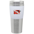 16 Oz. White Fusion Acrylic & Stainless Steel Tumbler Mug